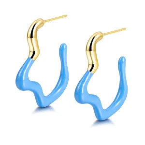 Geometric irregular earrings-SCE378ST