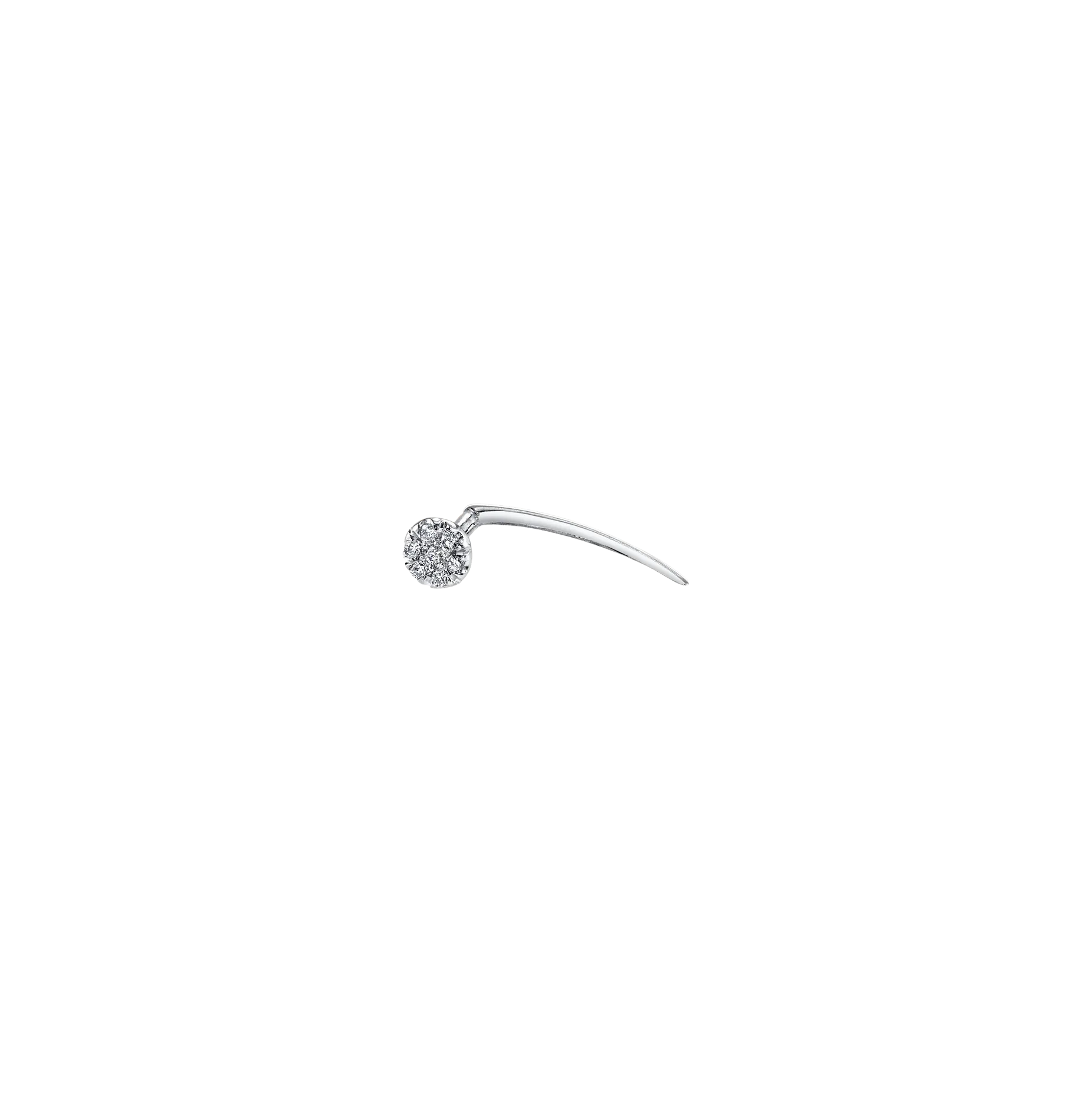 Geometric Shapes on Infinite Tusk Earring with White Pavé Diamond