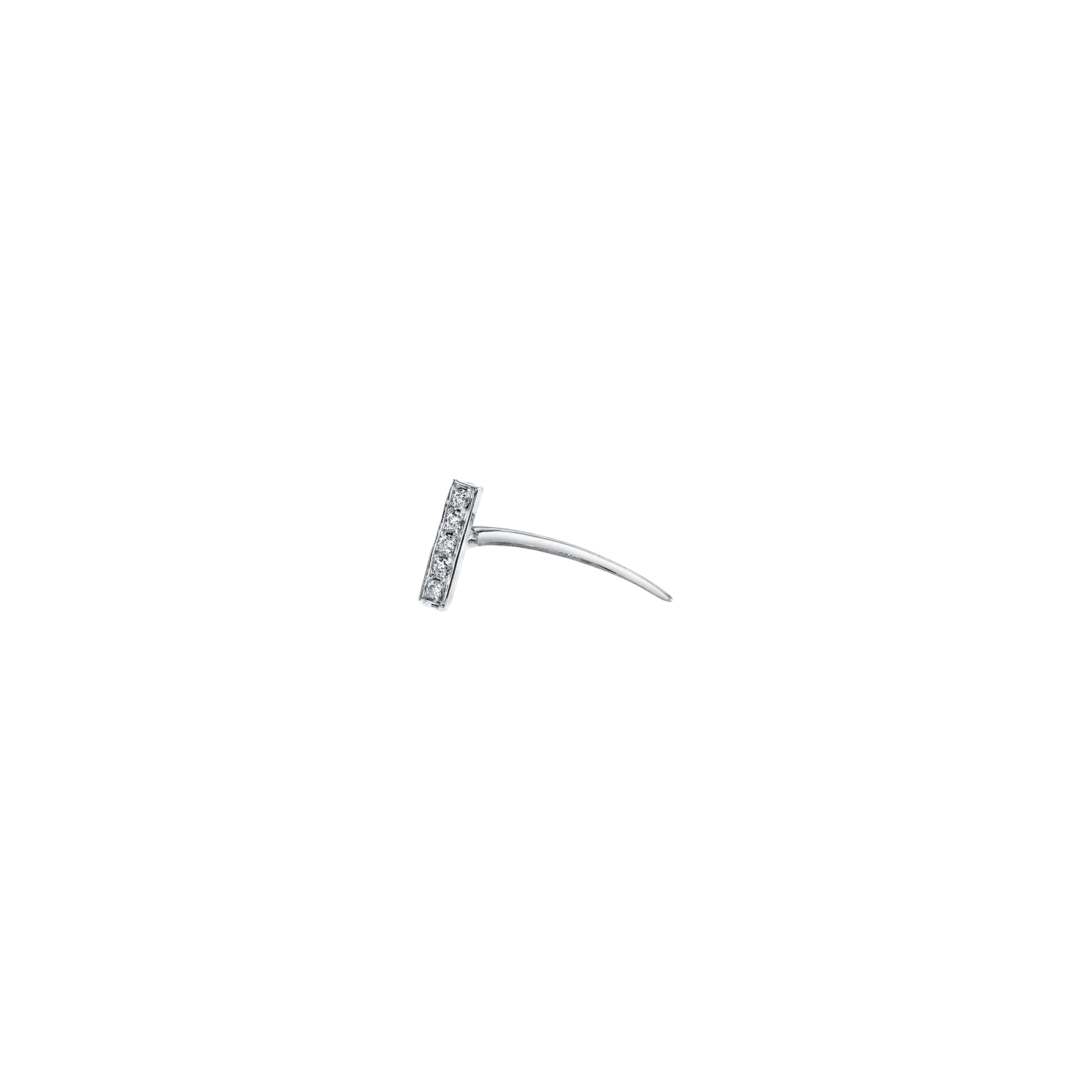 Geometric Shapes on Infinite Tusk Earring with White Pavé Diamond