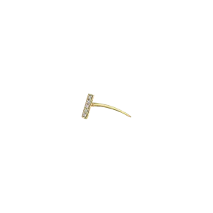 Geometric Shapes on Infinite Tusk Earring with White Pavé Diamond