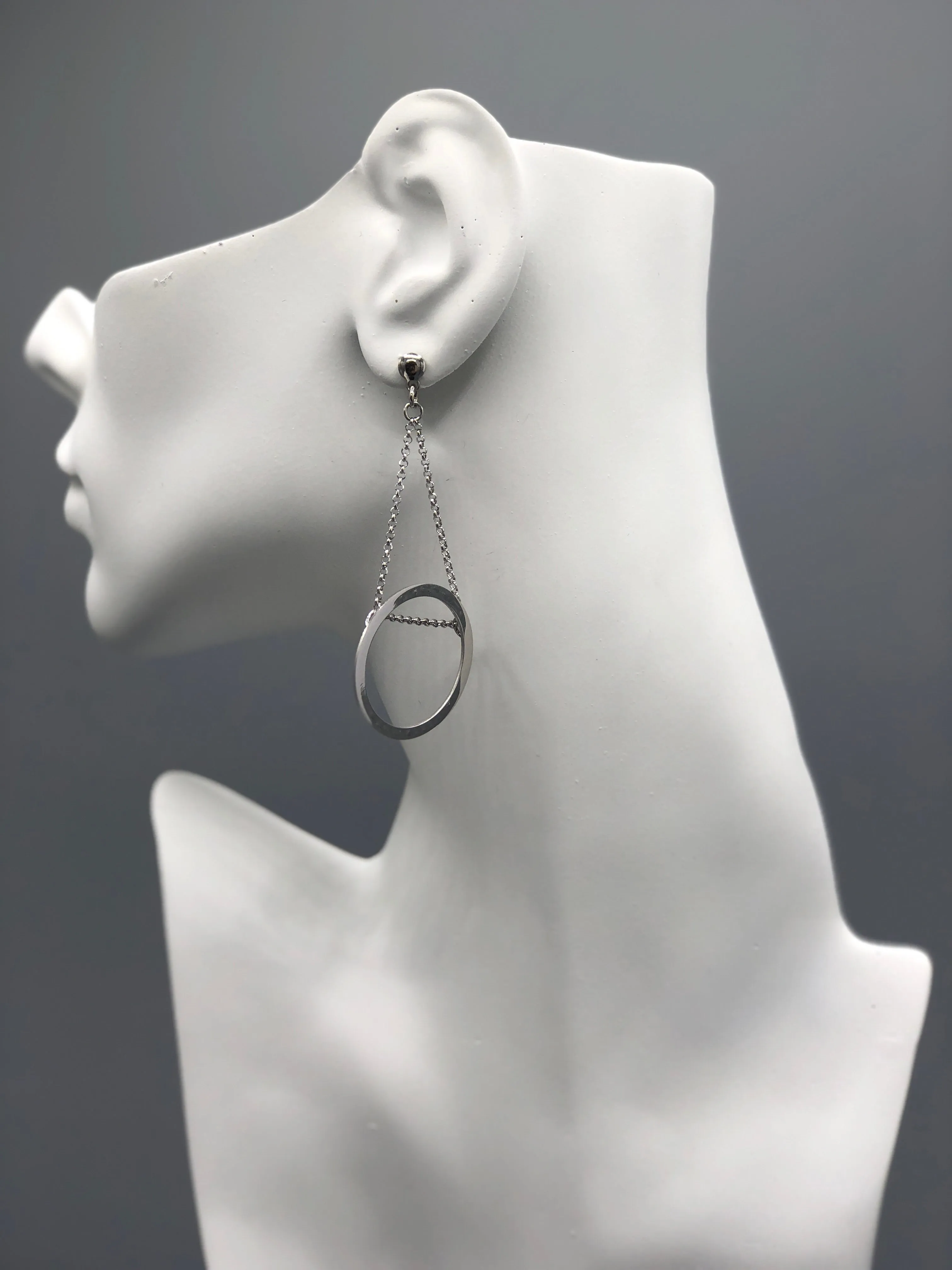 Geometric Silver Earrings