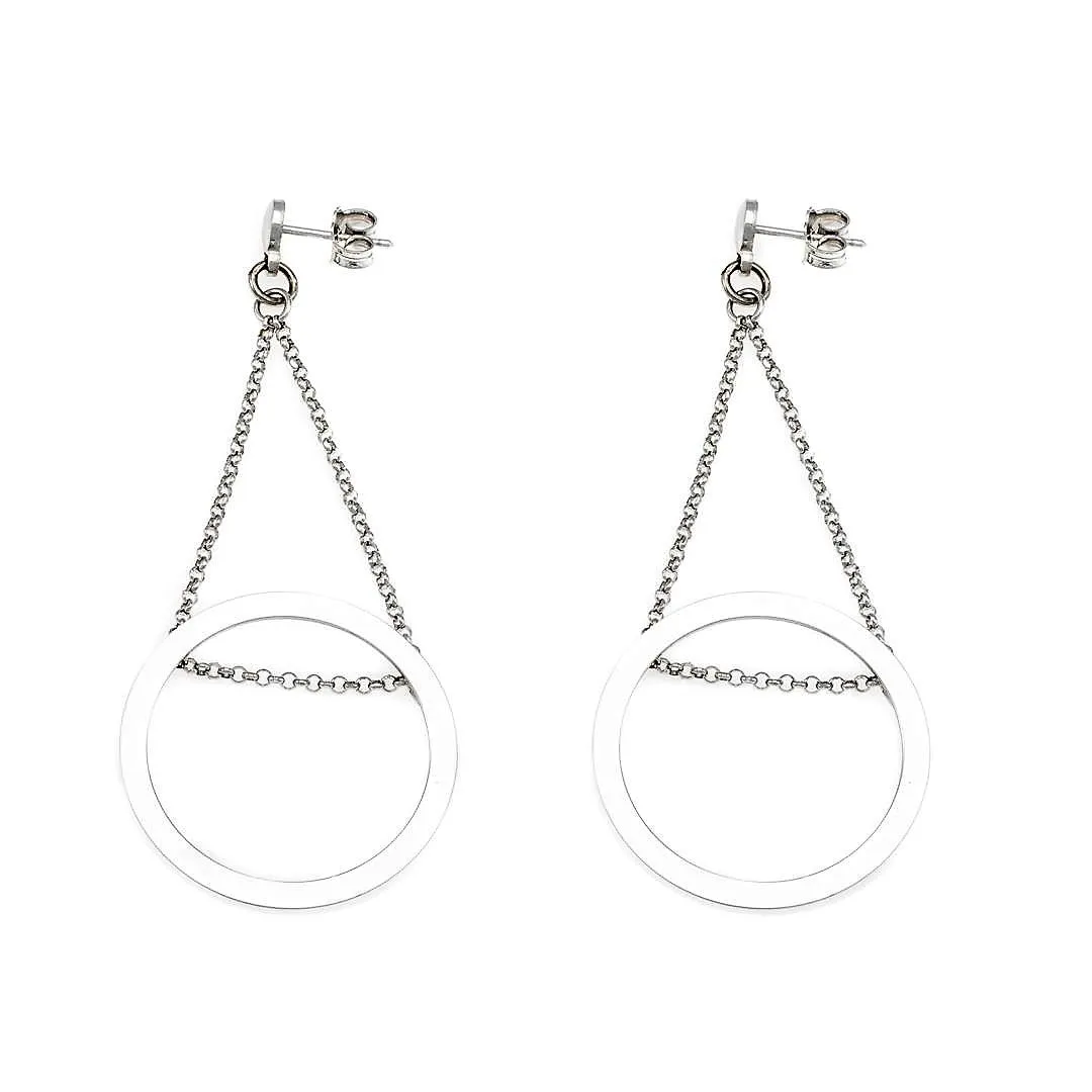 Geometric Silver Earrings