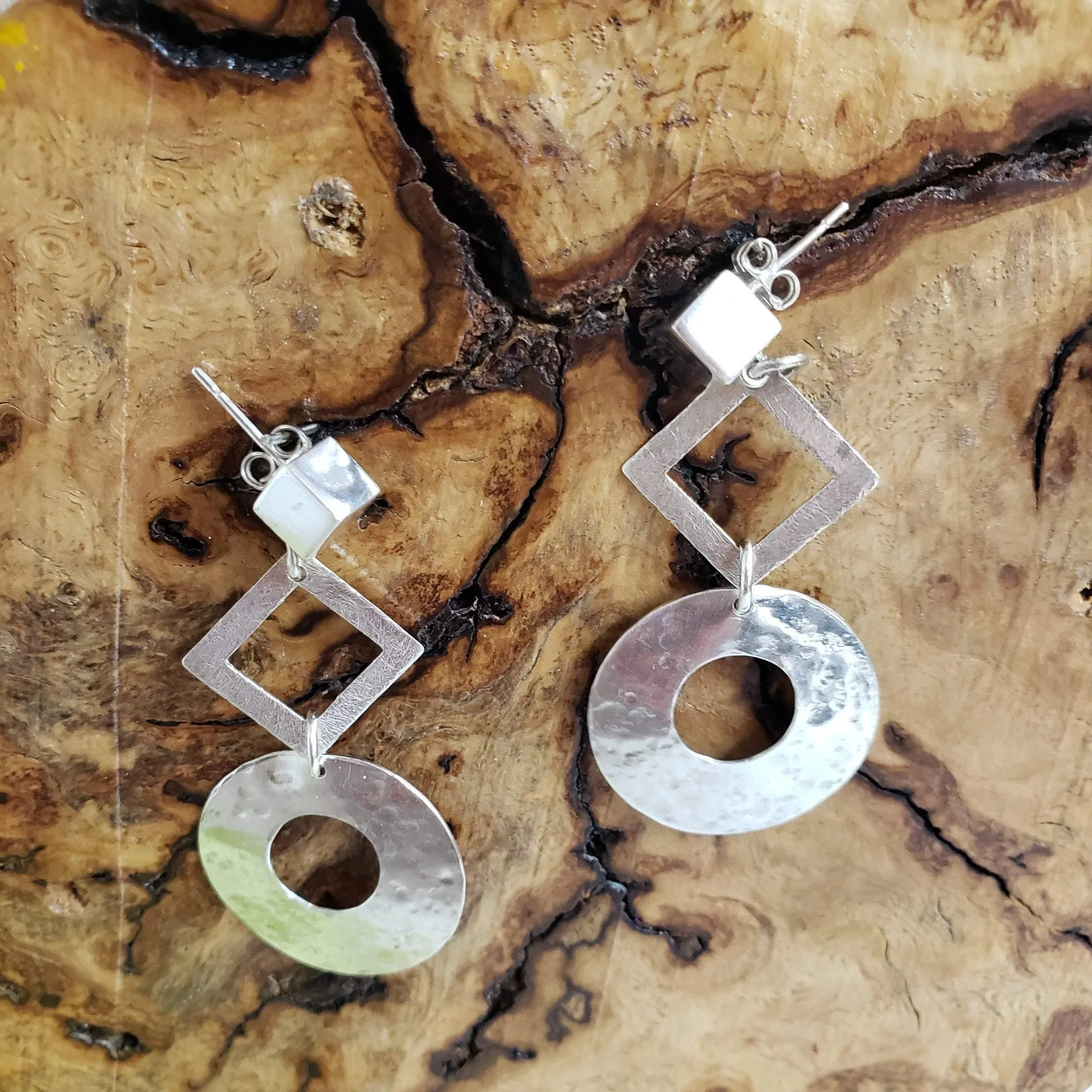 Geometric  sterling silver earrings