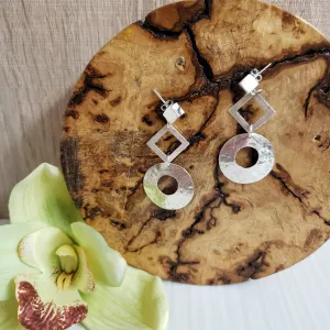 Geometric  sterling silver earrings