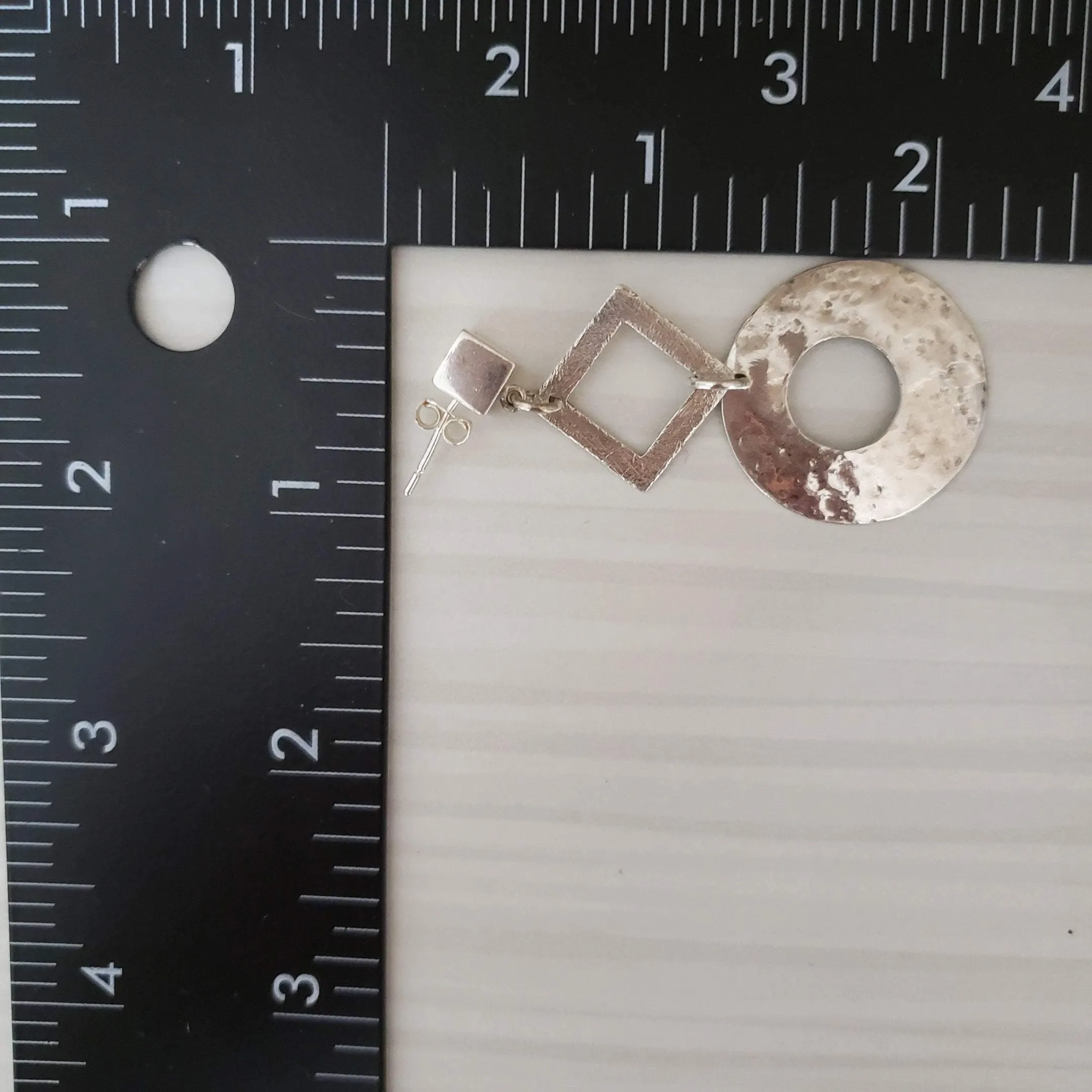 Geometric  sterling silver earrings