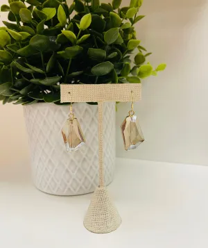 Geometric Stone Drop Earring