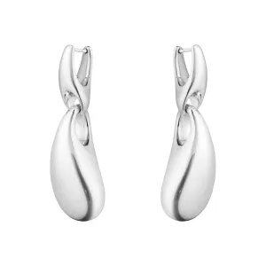 Georg Jensen Reflect Sterling Silver Graduated Links Short Drop Earrings