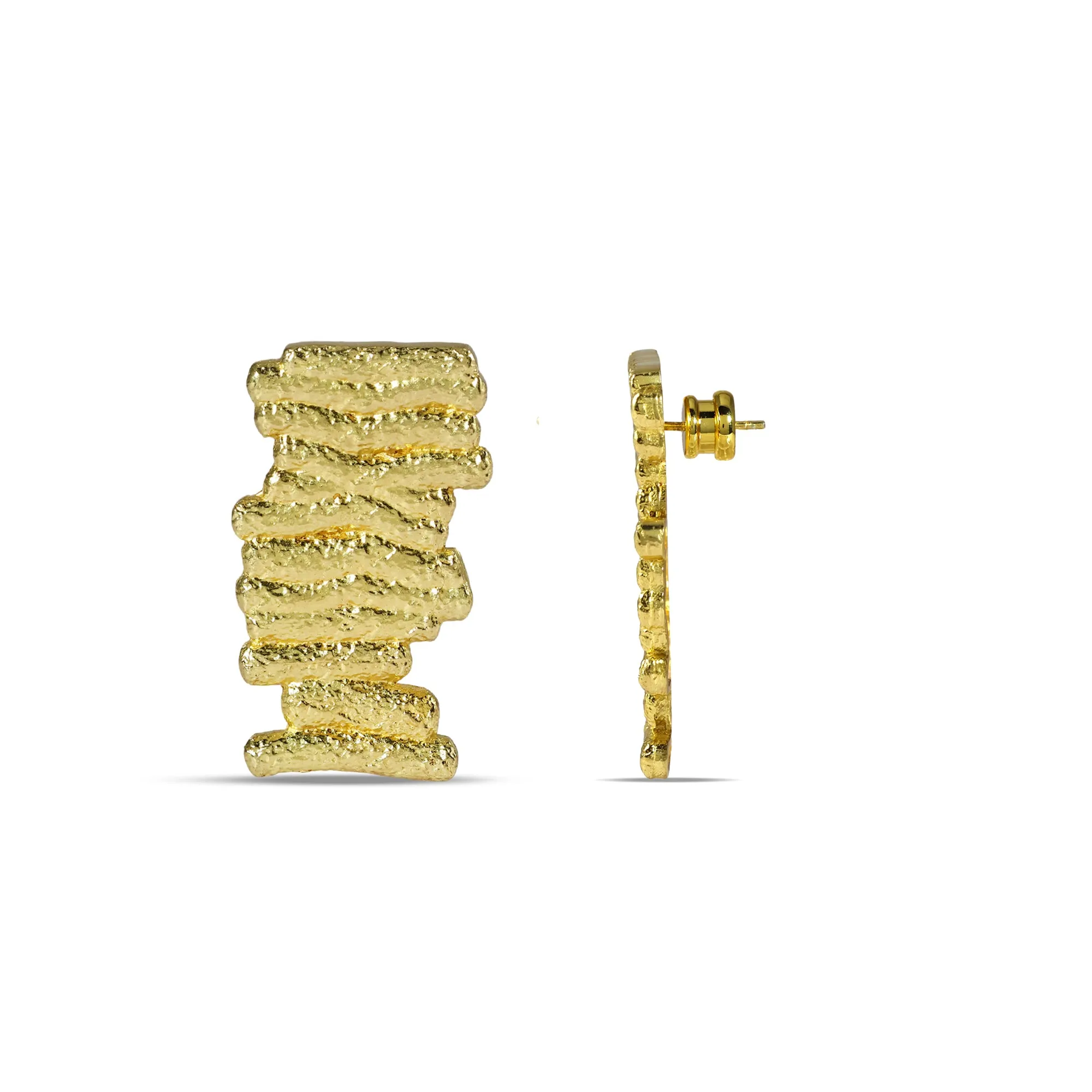 Gilded Net Earrings