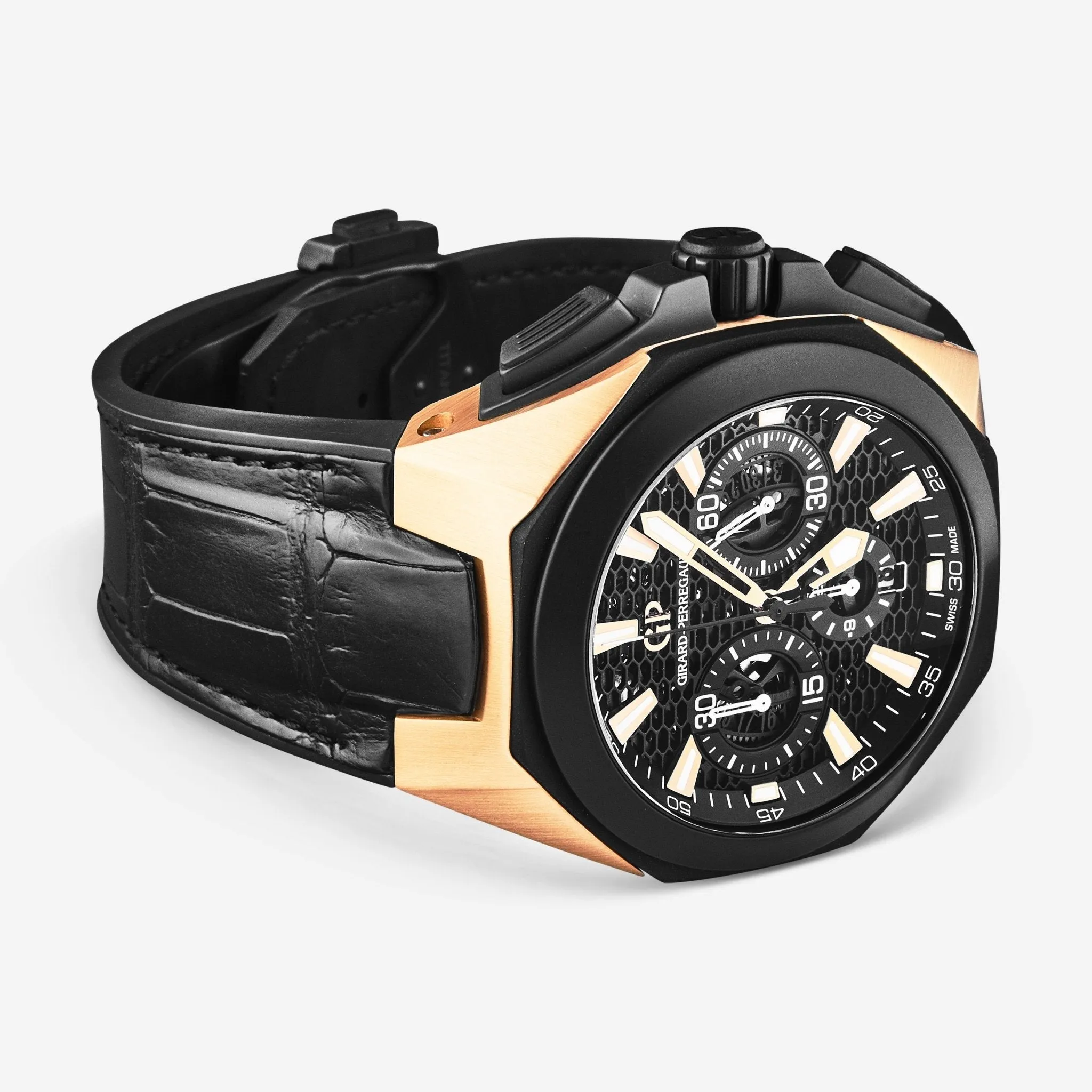 Girard-Perregaux Sea Hawk Chronograph 18K Rose Gold Automatic Men's Watch 49971-34-632-BB6C
