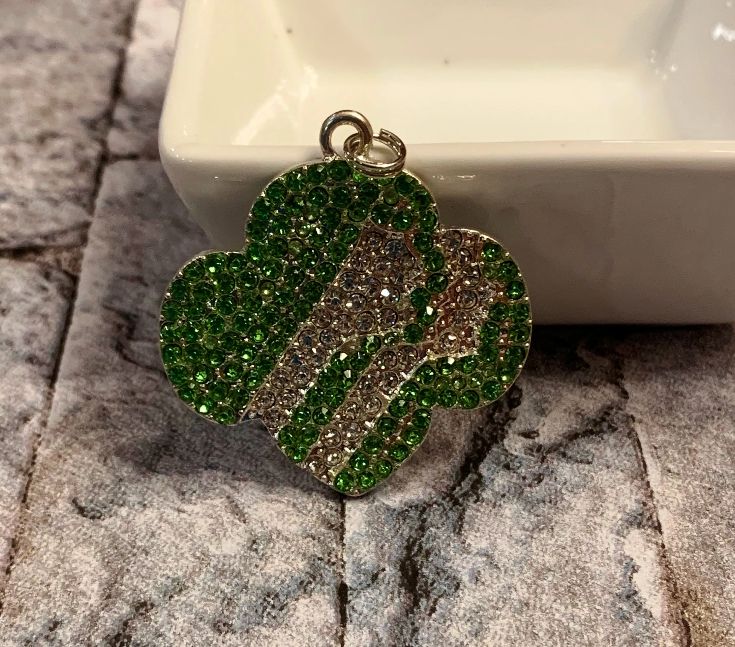 Girl Scout Rhinestone Pendant