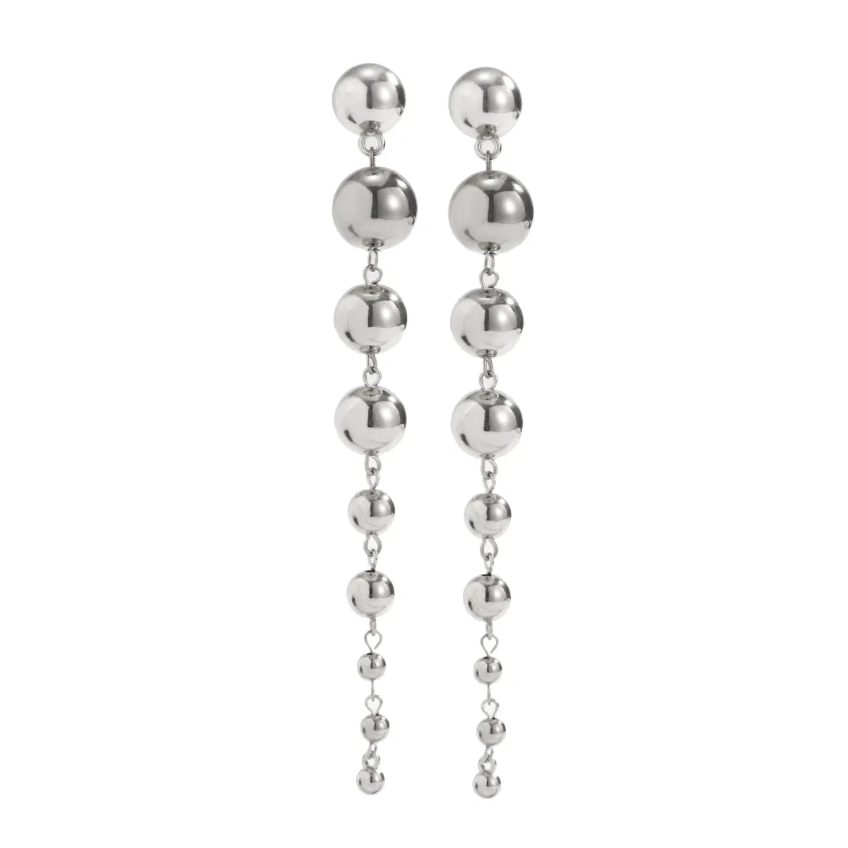 Gold Beads Ball Dangle Earrings for Women Anniverssary Jewelry