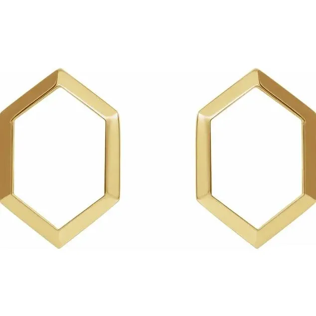 Gold Geometric Drop Earrings