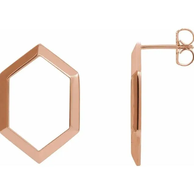 Gold Geometric Drop Earrings