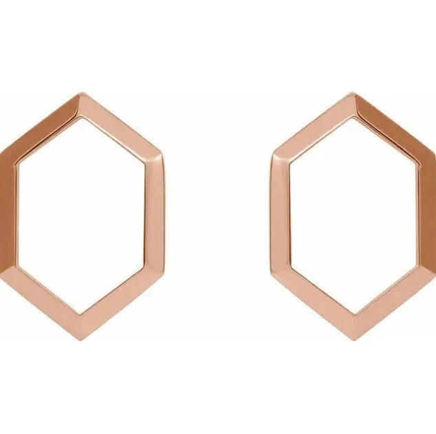 Gold Geometric Drop Earrings