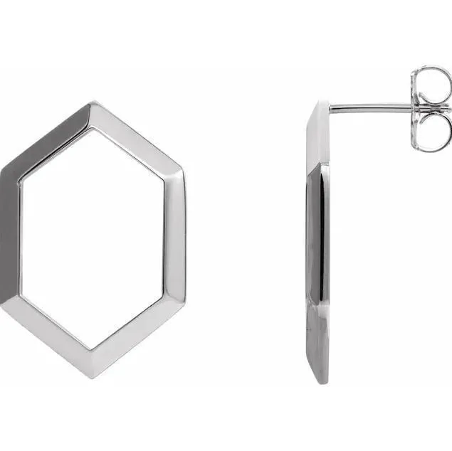 Gold Geometric Drop Earrings