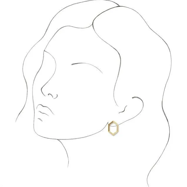 Gold Geometric Drop Earrings