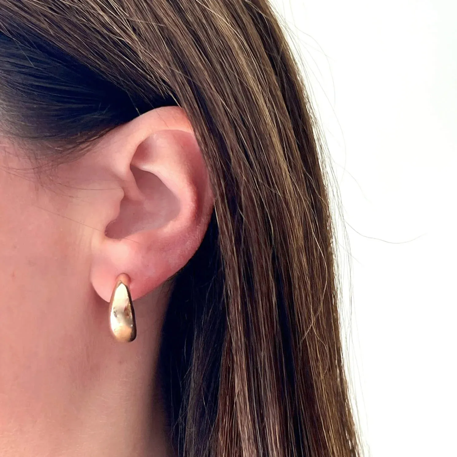 Gold Jumbo Dome Hoop Earrings/20mm