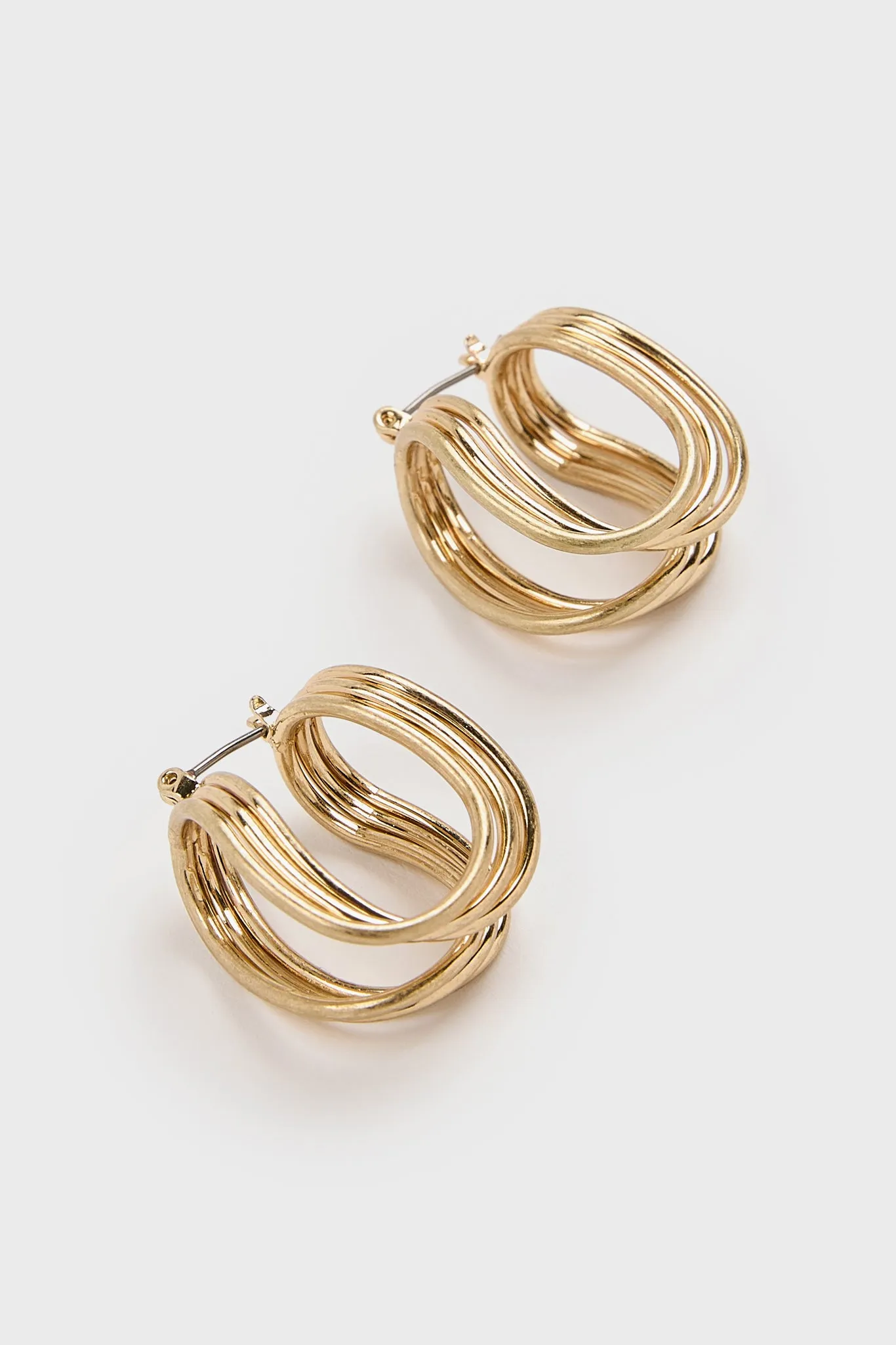 Gold looped U earrings