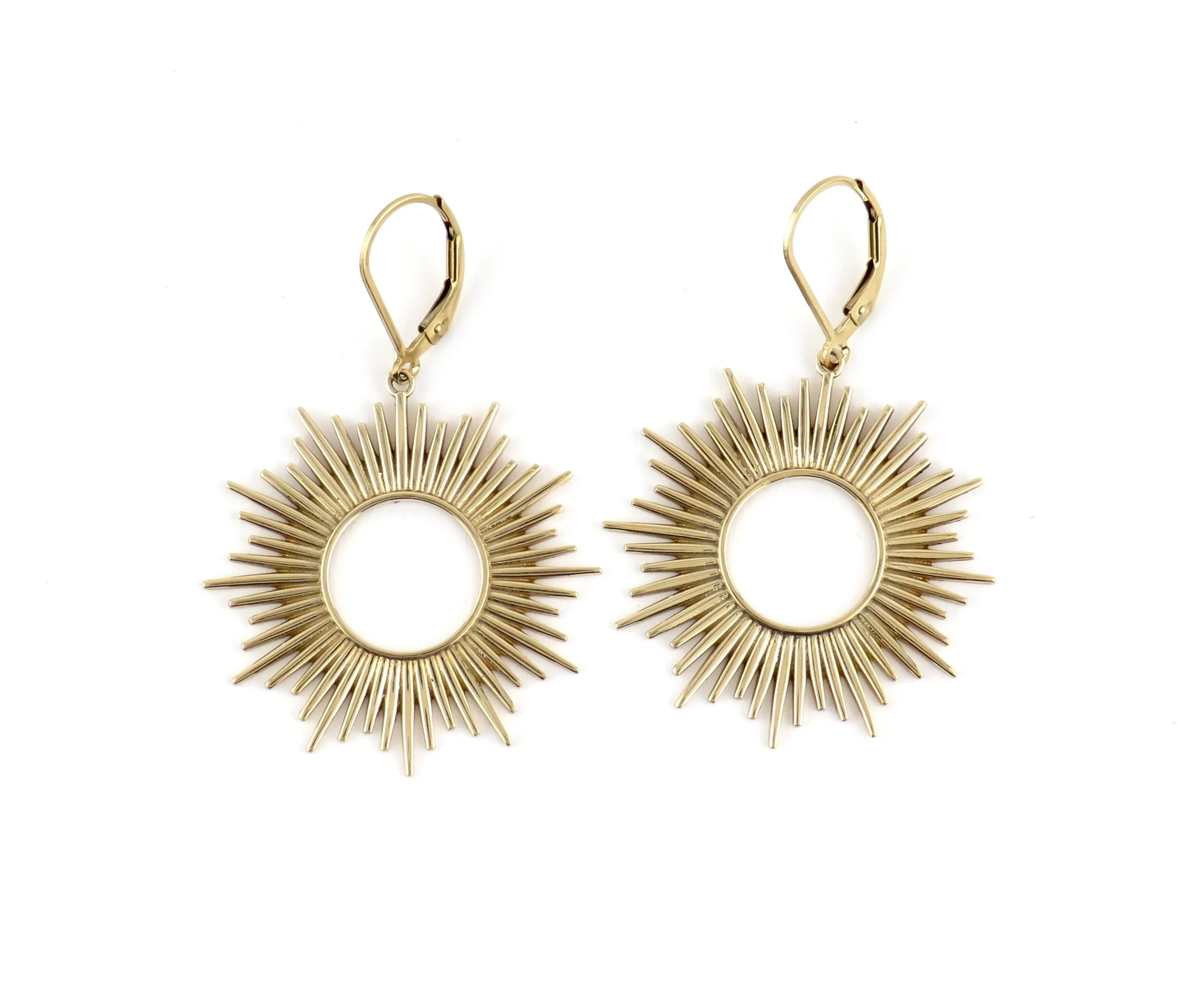 Gold Sunburst Earrings