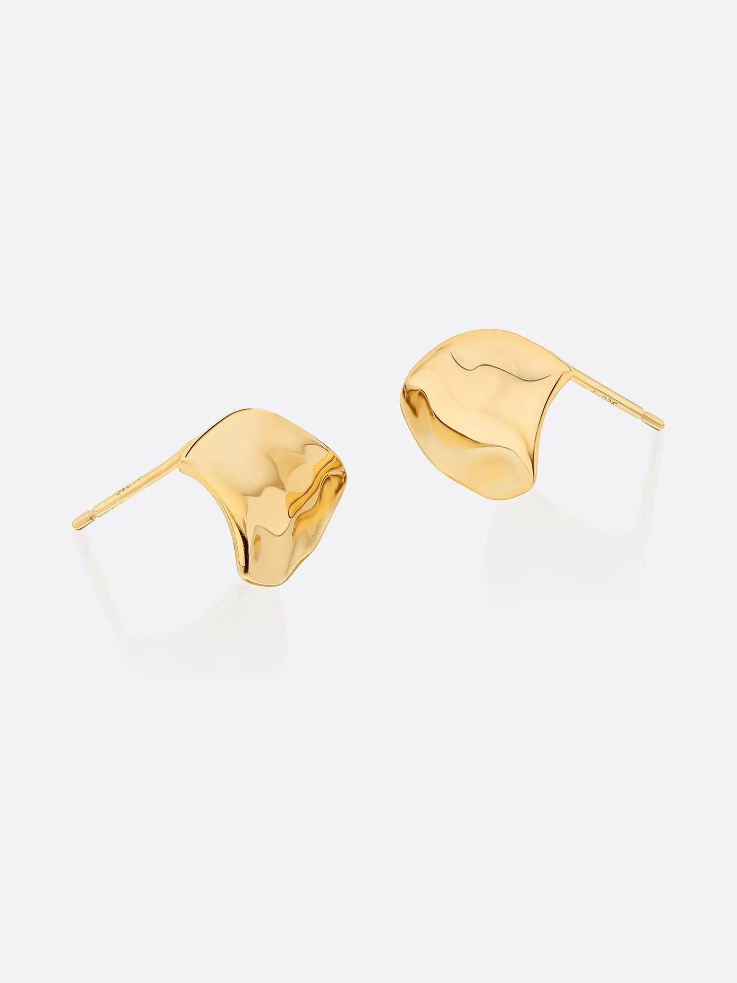 Golden Waves Molten Cuff Earrings