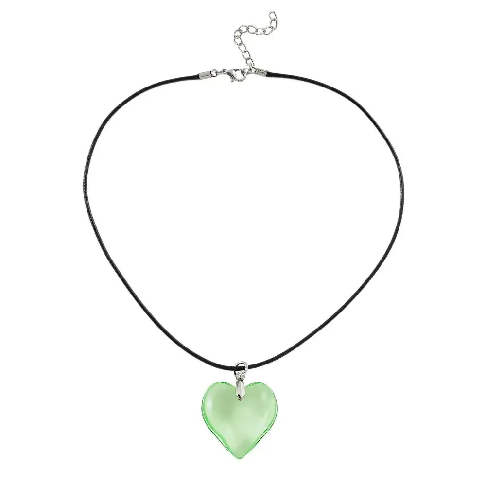 Goth Black Velvet Big Heart Pendant Choker Necklace for Women Elegant Weave Knotted Bowknot Adjustable Chain