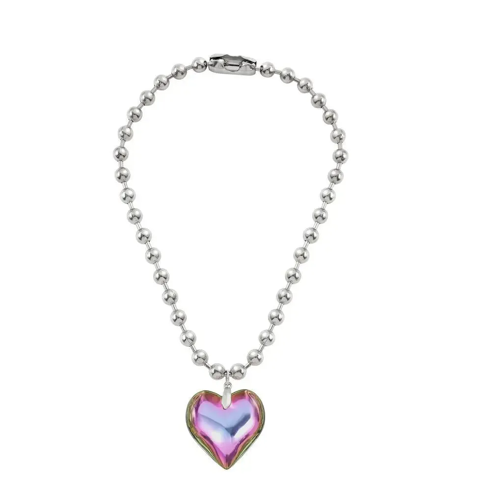 Goth Black Velvet Big Heart Pendant Choker Necklace for Women Elegant Weave Knotted Bowknot Adjustable Chain