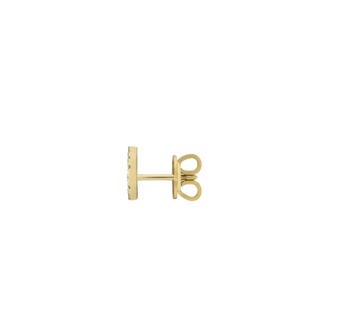 Gucci 18K Yellow Gold Interlocking G Diamond Studs