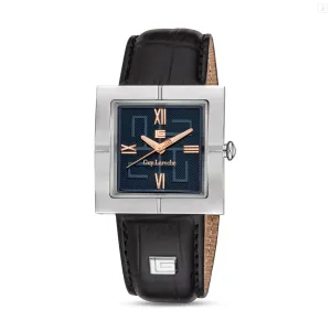 Guy Laroche Camille Gents Blue Dial Stainless Steel Leather Strap Watch