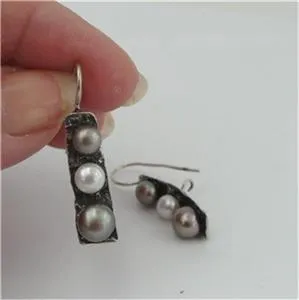 Hadar Designers NEW Handmade 925 Sterling Silver genuine Pearl Earrings (as 09