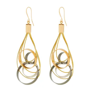 Hailey - Geometric gold & silver earrings