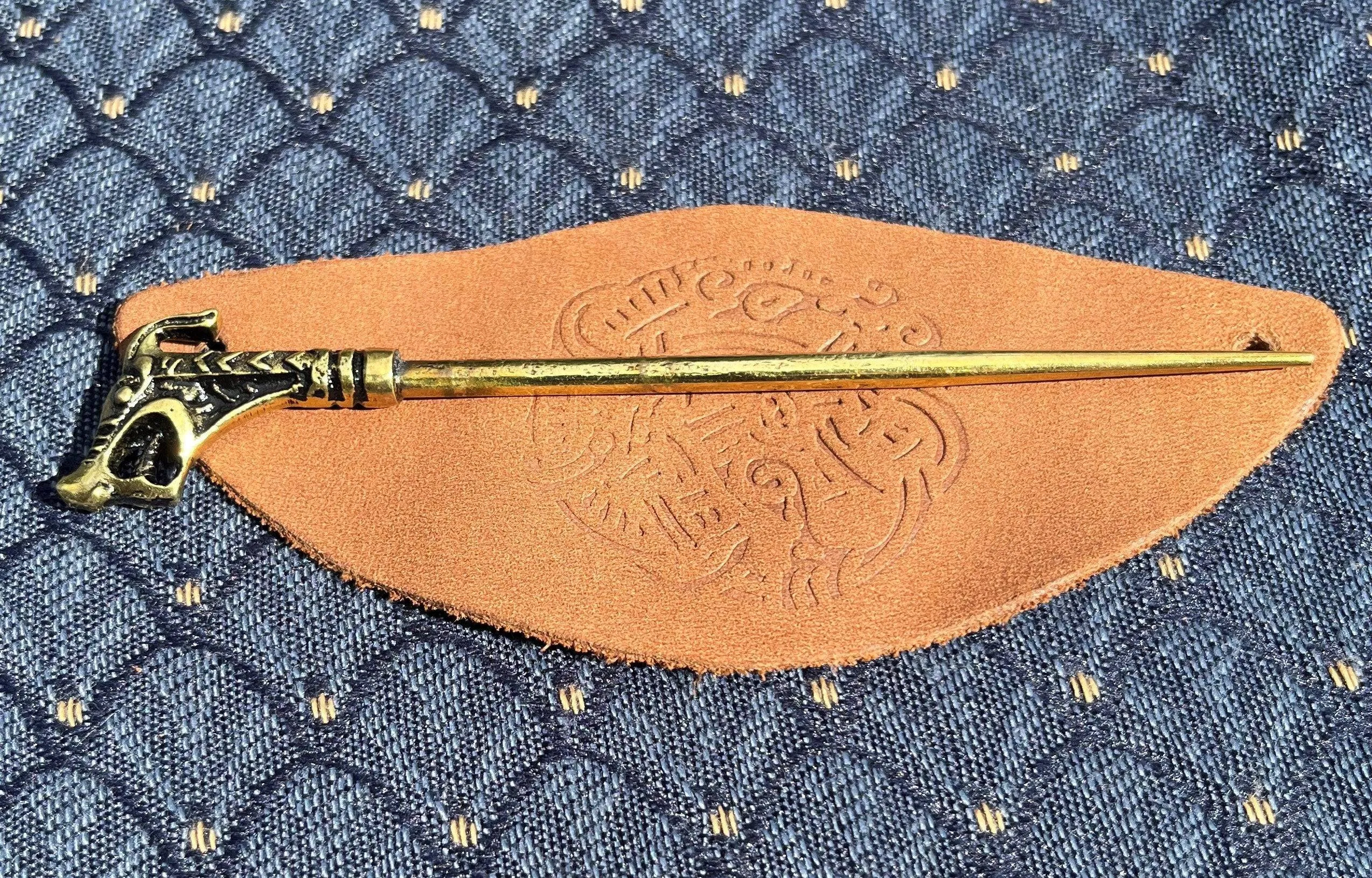 Hair Pins and Leather Wrap