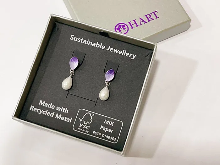 HART Purple Orchid Leaf-Shaped Choker & Earrings Series
