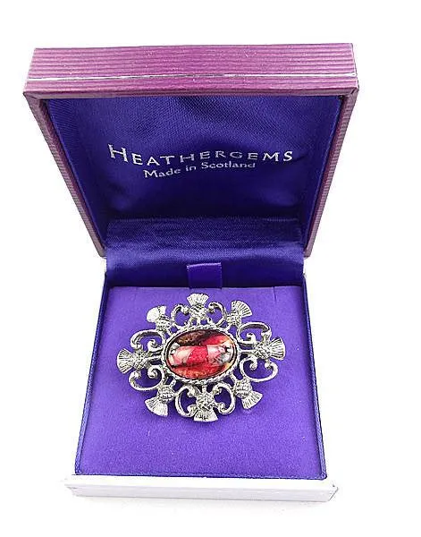 Heathergems Scottish Thistle Brooch
