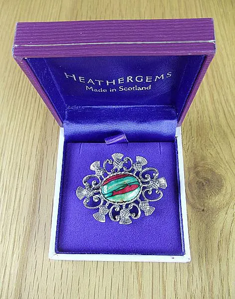 Heathergems Scottish Thistle Brooch