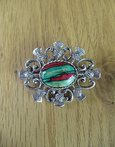Heathergems Scottish Thistle Brooch