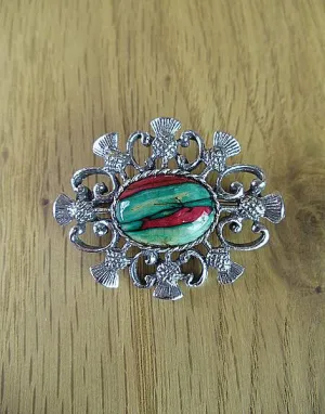 Heathergems Scottish Thistle Brooch