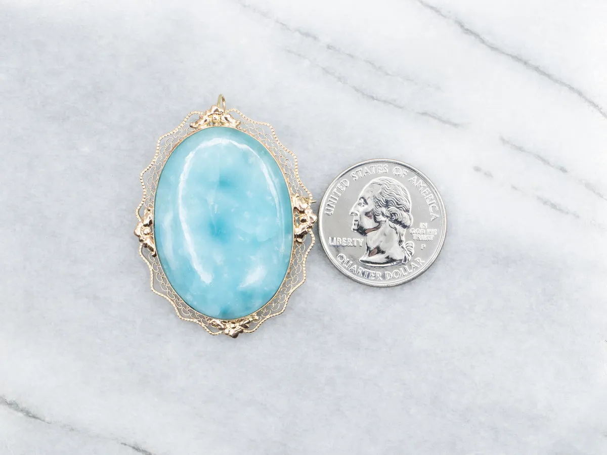 Hemimorphite Brooch or Pendant