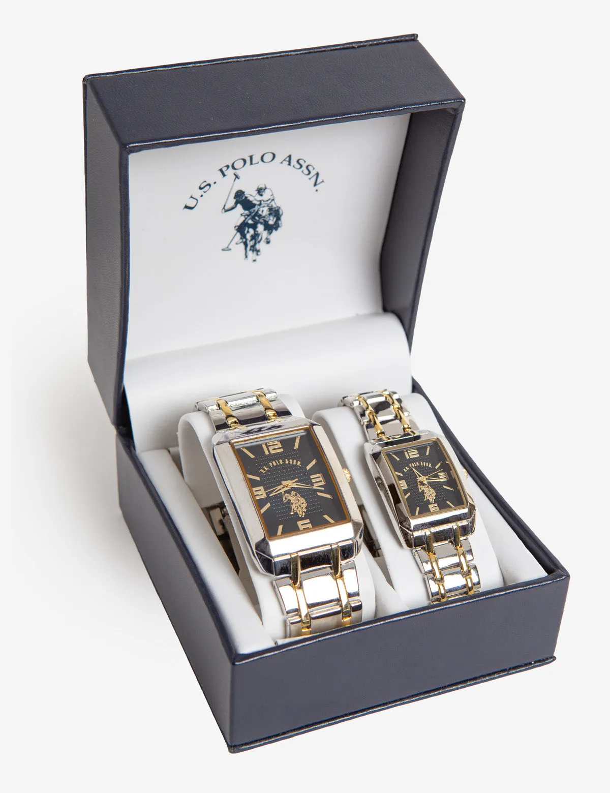 HIS AND HERS SQUARE FACE WATCH SET