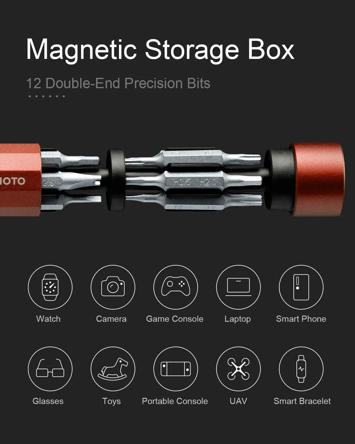 Hoto - 24-in-1 Precision Screwdriver Red