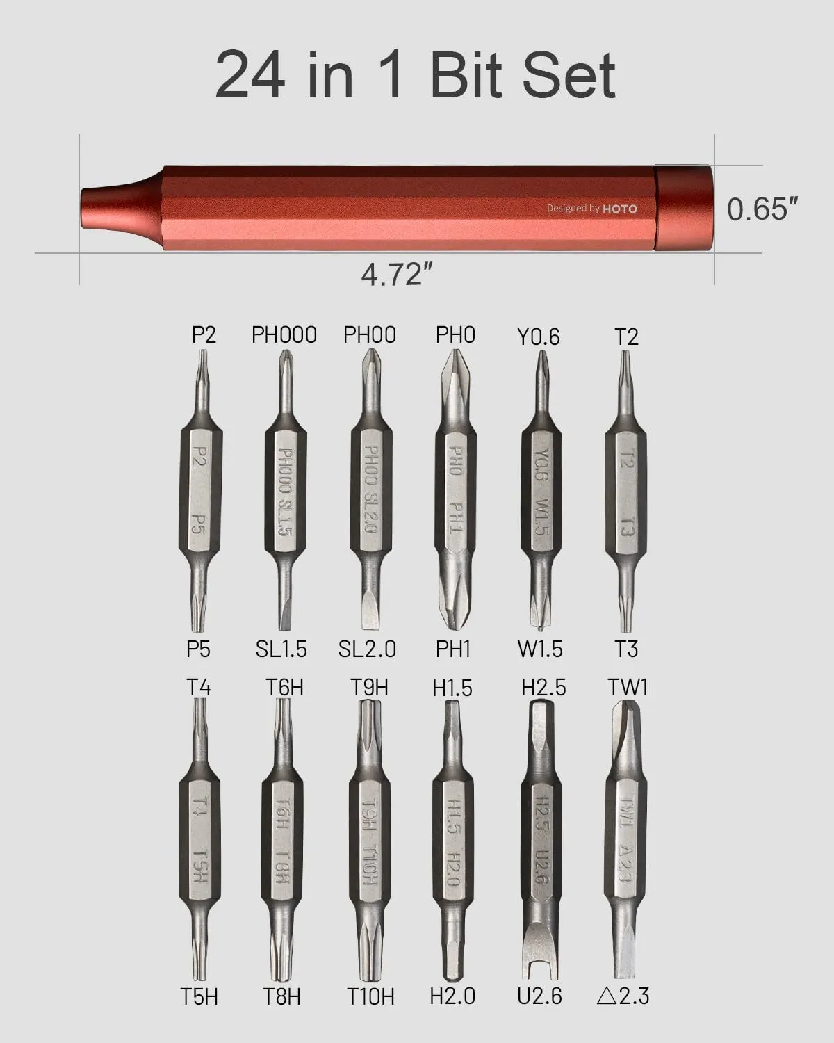 Hoto - 24-in-1 Precision Screwdriver Red