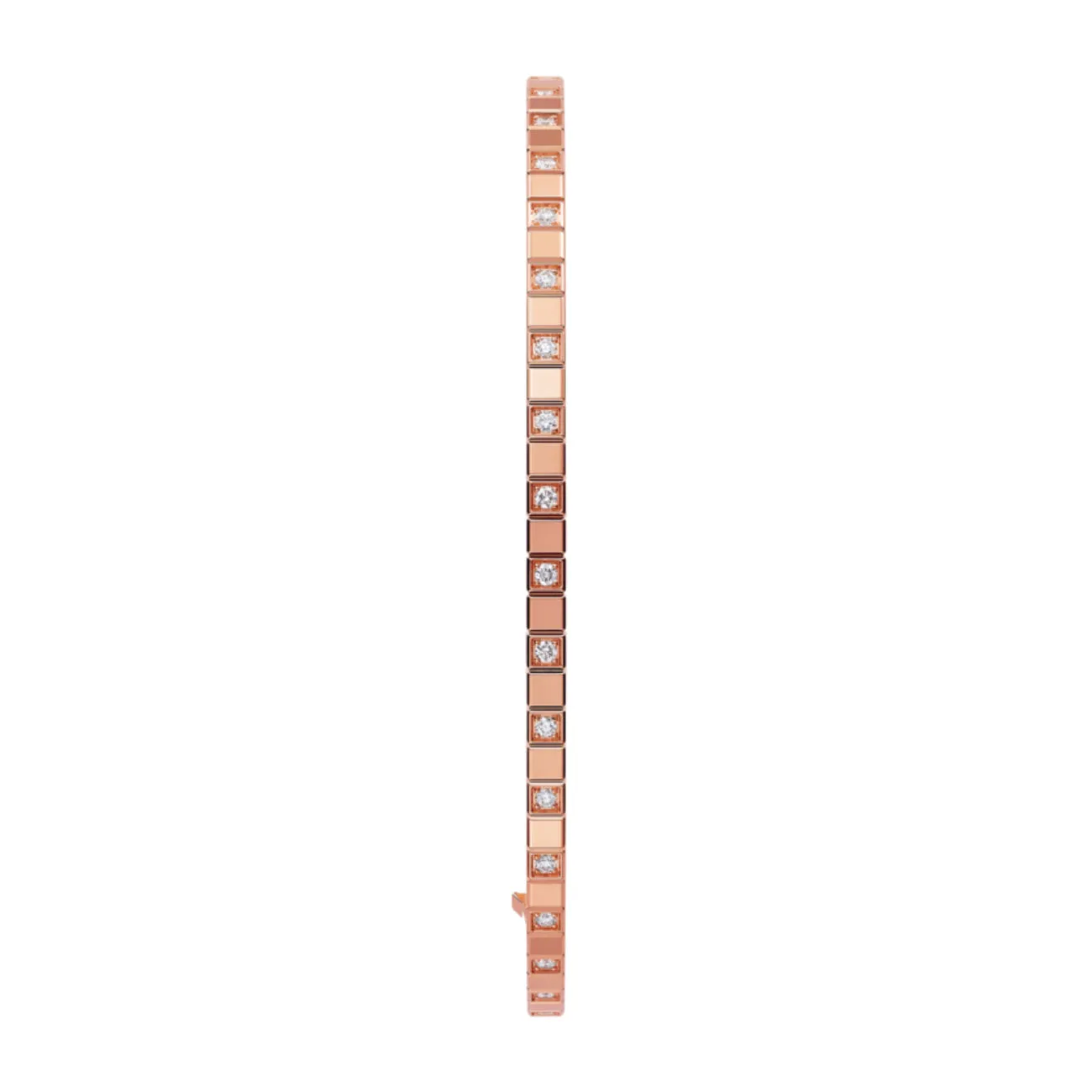 Ice Cube Ethical Rose Gold Half-Set Diamonds Bangle