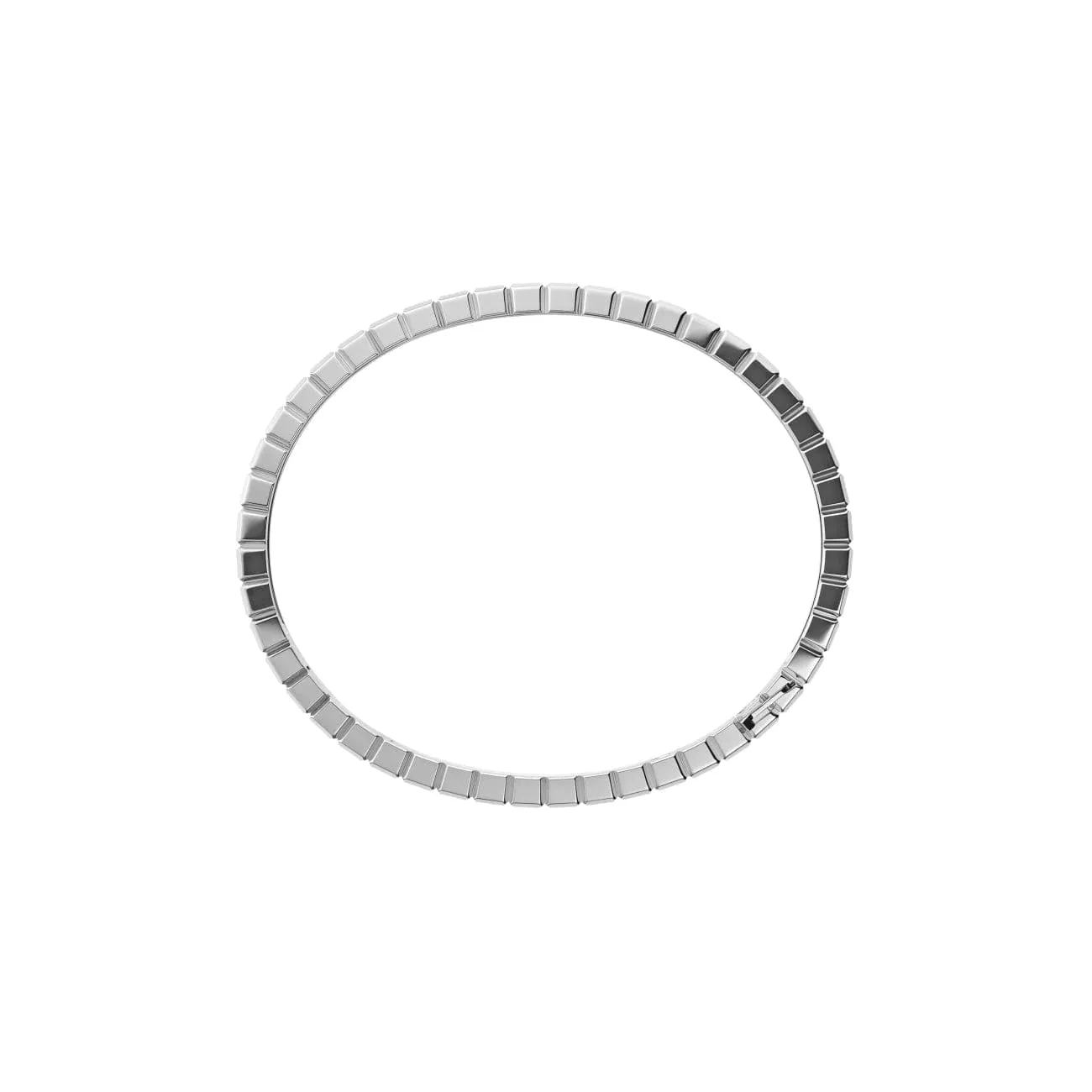 Ice Cube Ethical White Gold Full-set Diamonds Bangle Bracelet