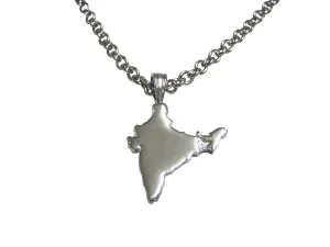 India Map Shape Pendant Necklace