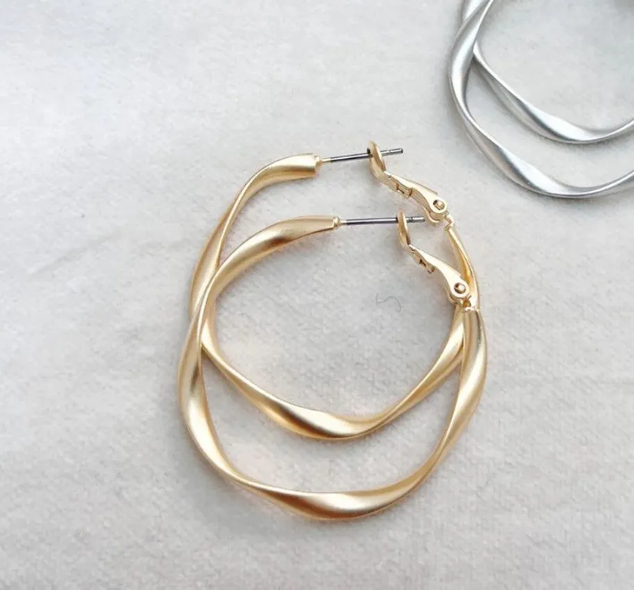Jack & Freda Jewellery - Twisty Hoop Earrings