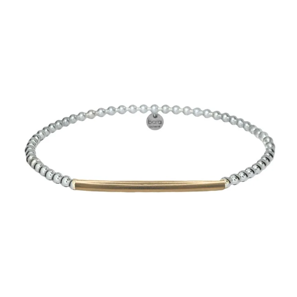 JAMIE | Stretchy Anti-tarnish 14K Gold/Silver Stackable Bracelet