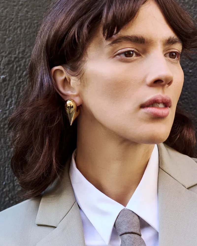 Jenny Bird - Art Heart Puff Earrings (Gold)