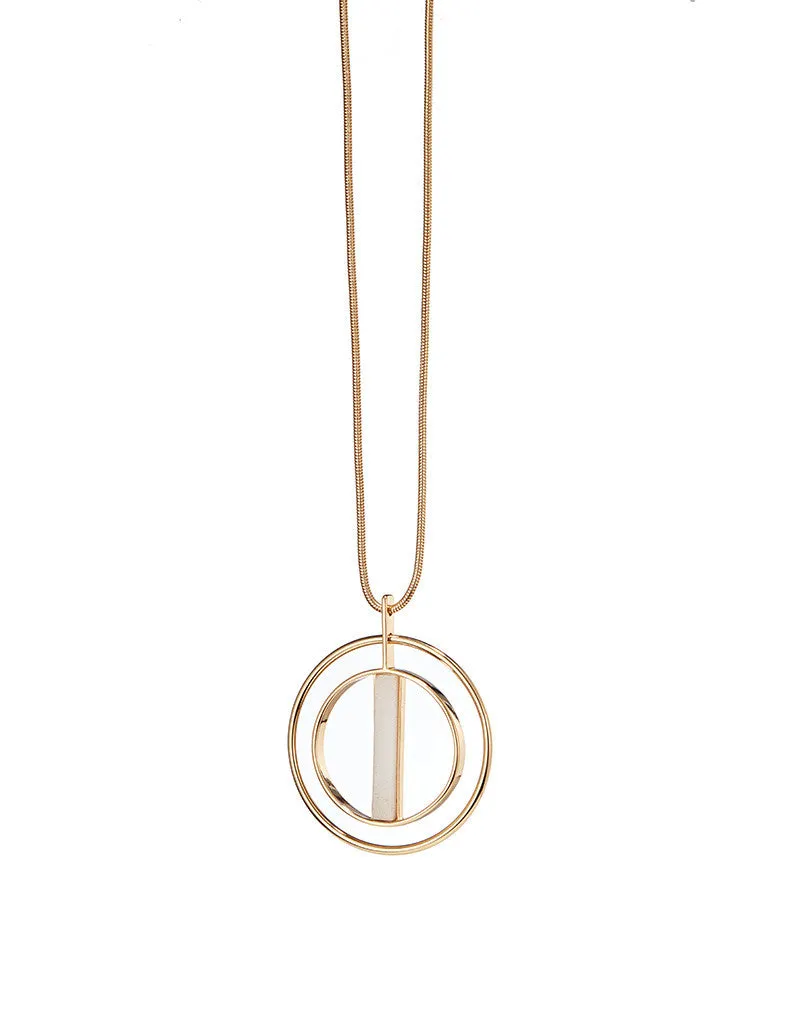 Jenny Bird Lennox Pendant in Gold/White