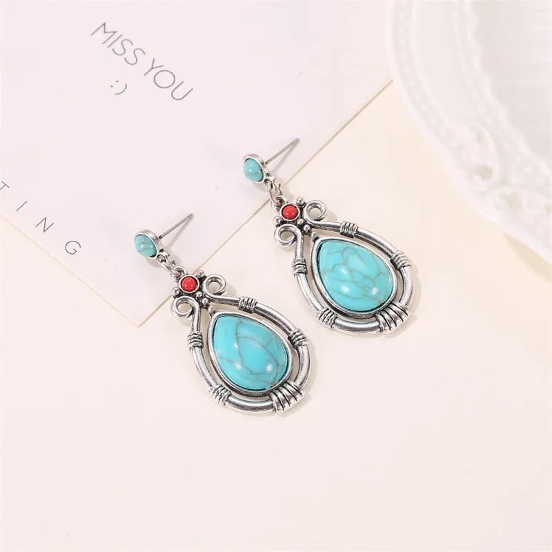 Jewellery - Turquoise Water Droplet Earrings