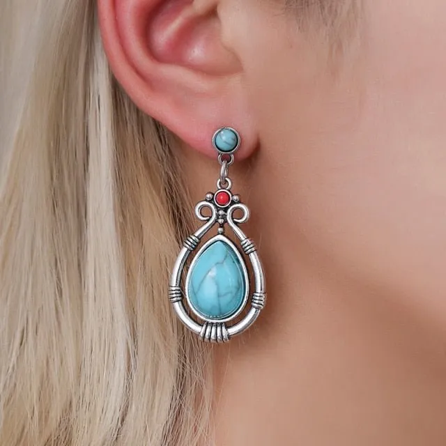 Jewellery - Turquoise Water Droplet Earrings