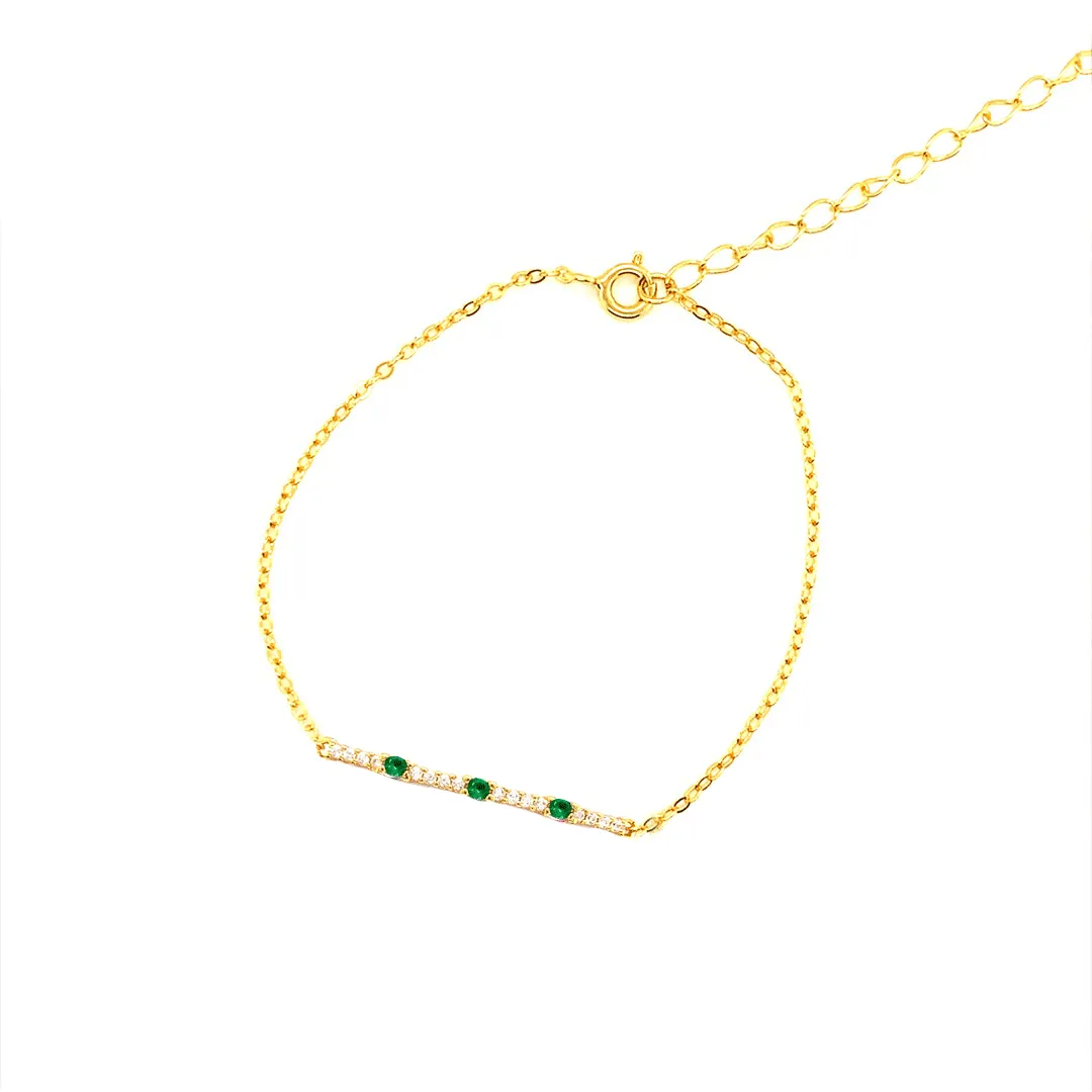 Jolie Gemstone Bar Bracelet